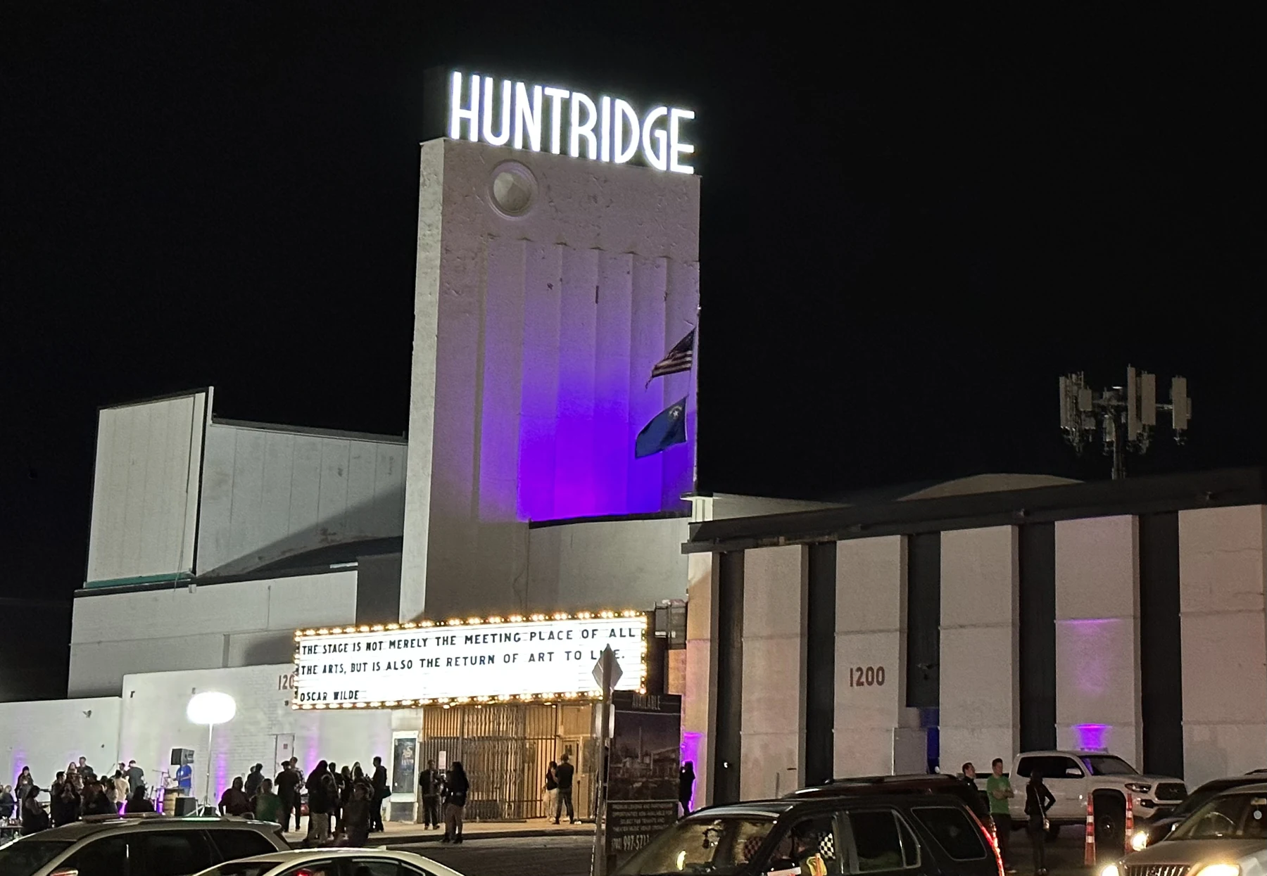 Huntridge Theater sign relighting, April 2023
