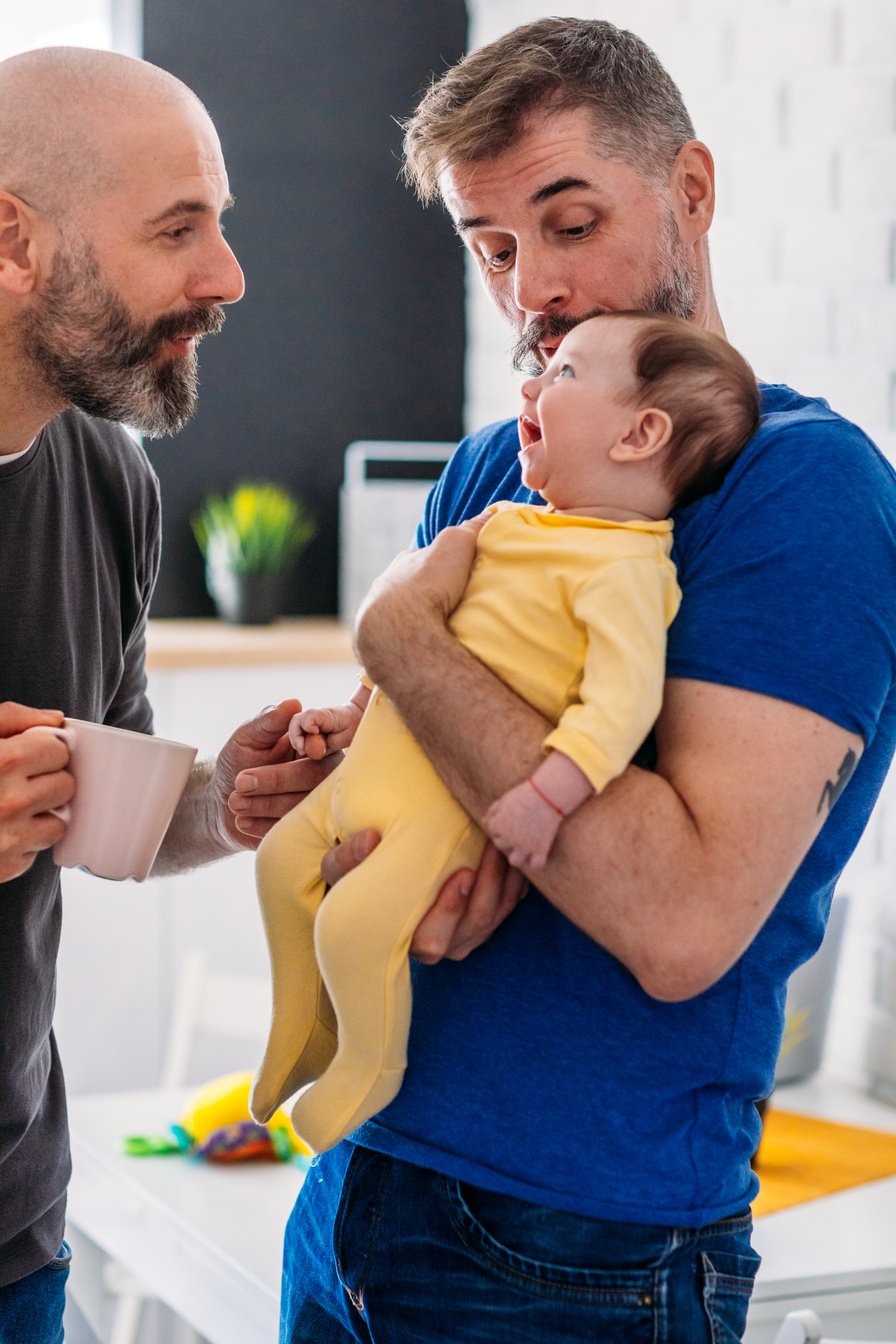 Gay Couple with Their Baby